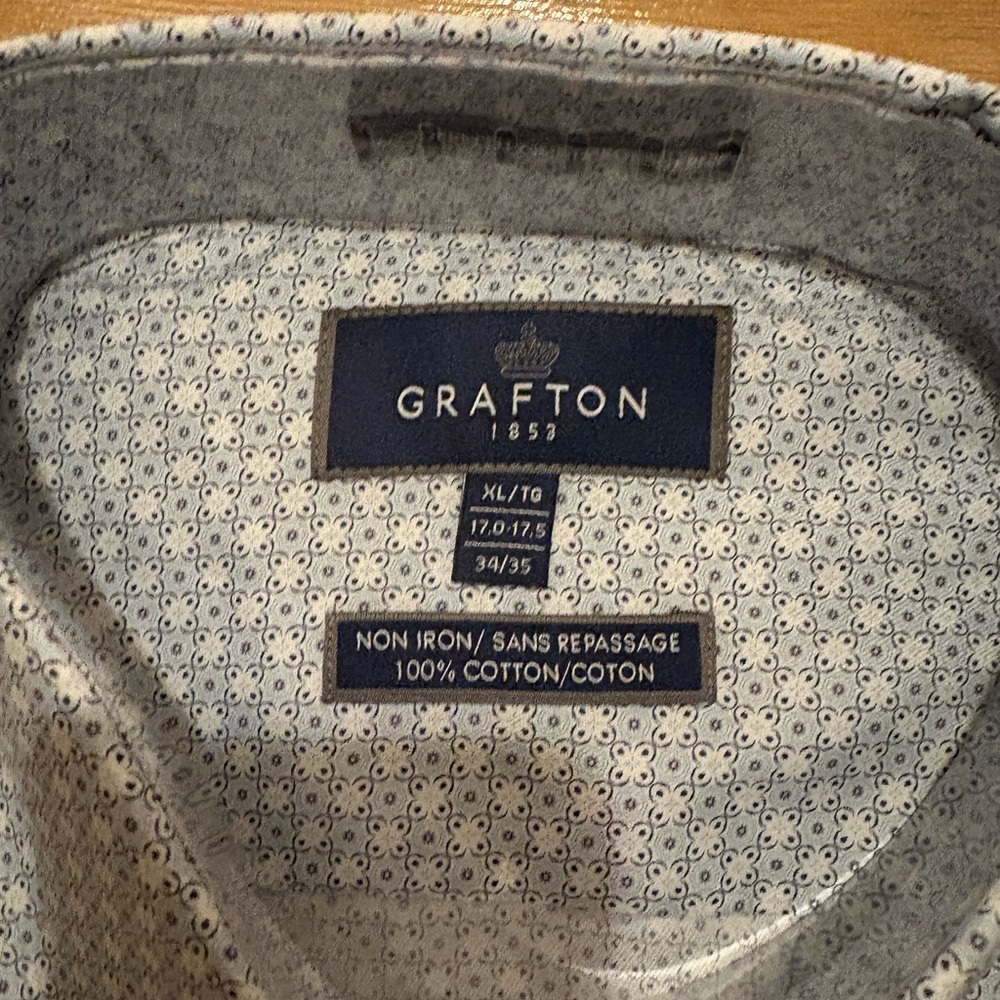 Blue Patterned Men's Shirt - Picture 2 of 4